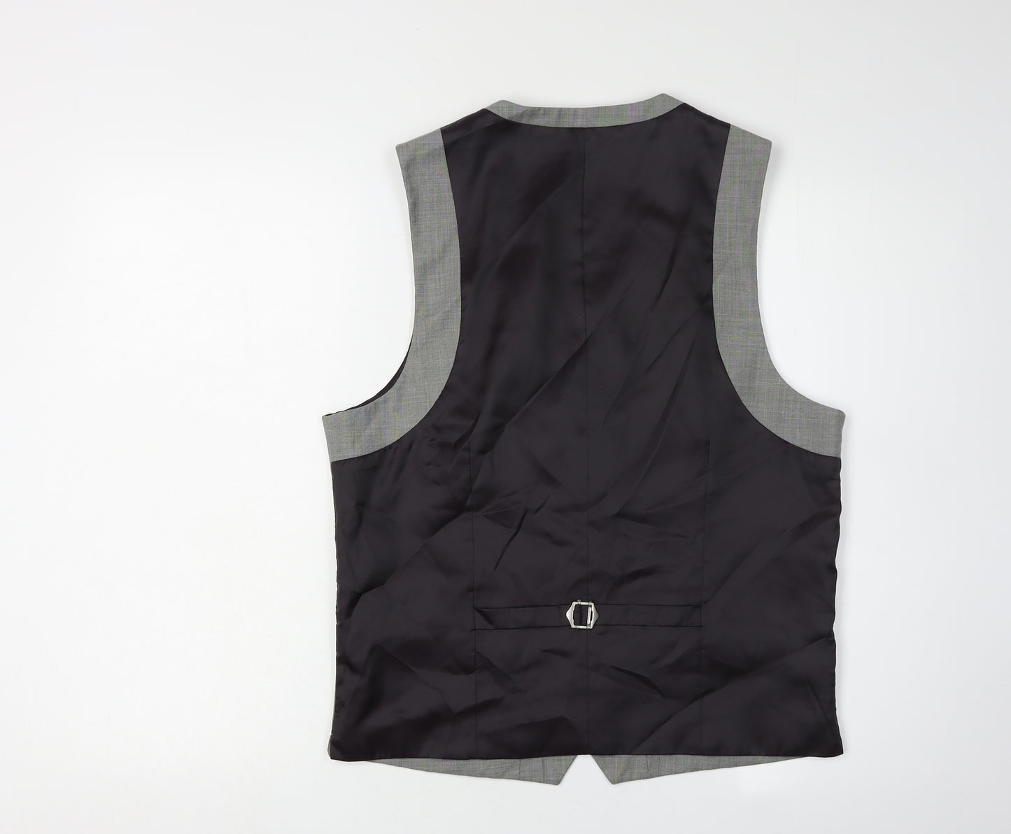 Topman Men's Grey Check Suit Waistcoat Size 40