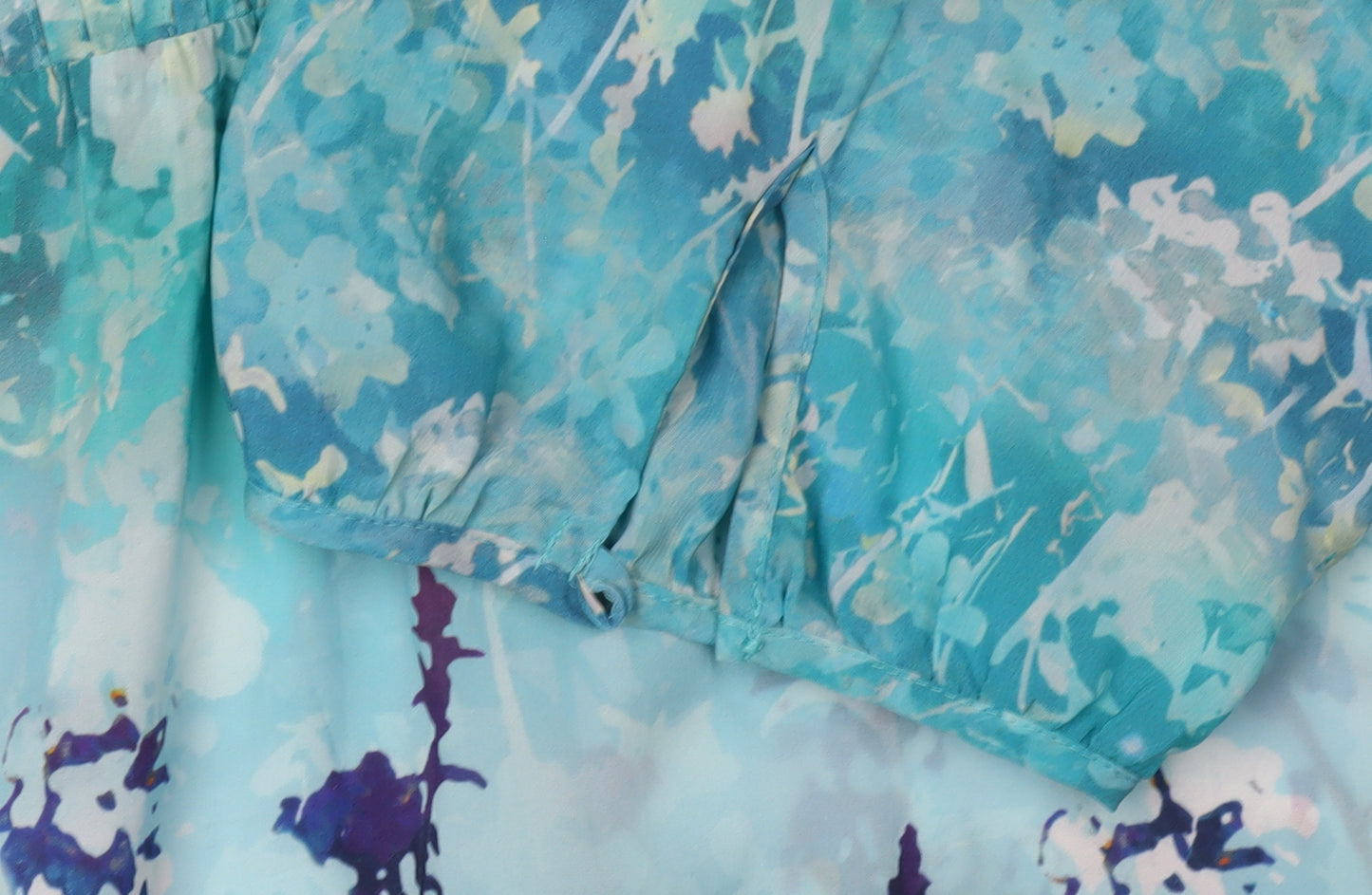 Marks and Spencer Women's Blue Floral Tunic Blouse Size 14