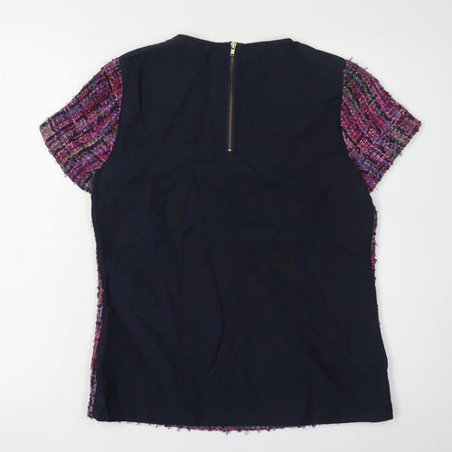 Boden Women's Multicoloured Short Sleeve Plaid Top