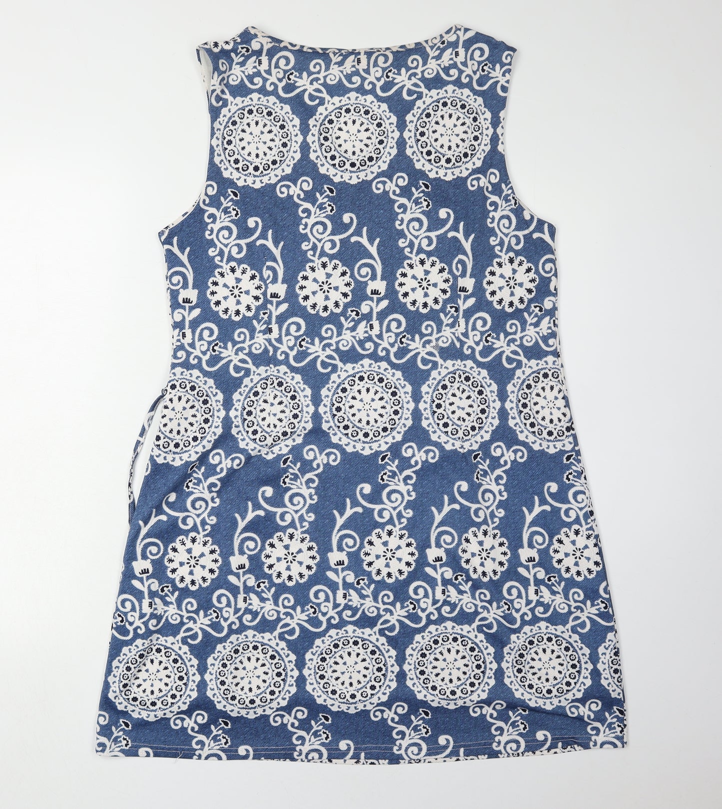 Izabel London Women's Blue Geometric Shift Dress Size 14