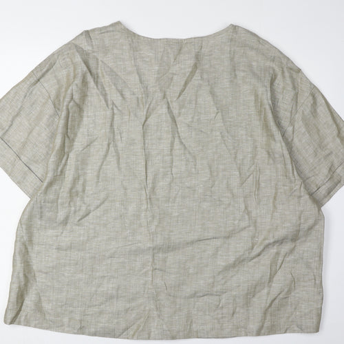 Hanro Beige Linen Blend Women's Top - Size L, Classic