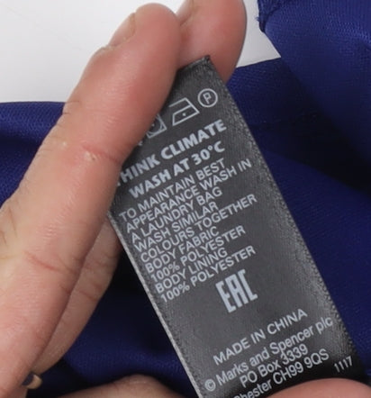 Marks and Spencer Women's Blue Lace Floral Blouse