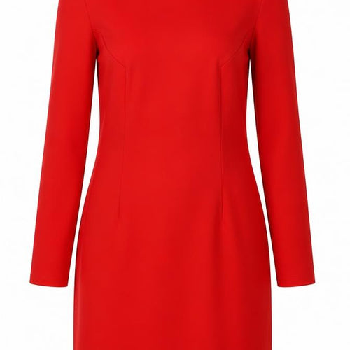 H&M Women's Red High Neck Sheath Party Dress Size 12