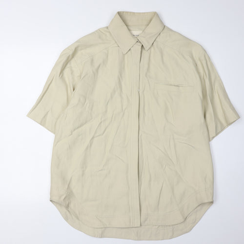 LOULOU STUDIO Men’s Beige Button-Up Shirt Large