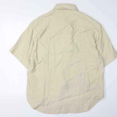 LOULOU STUDIO Men’s Beige Button-Up Shirt Large