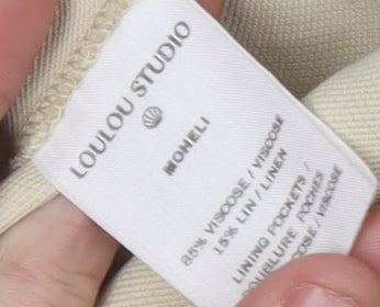 LOULOU STUDIO Men’s Beige Button-Up Shirt Large