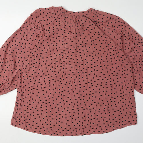 Capsule Pink Polka Dot Blouse for Women, Size 14