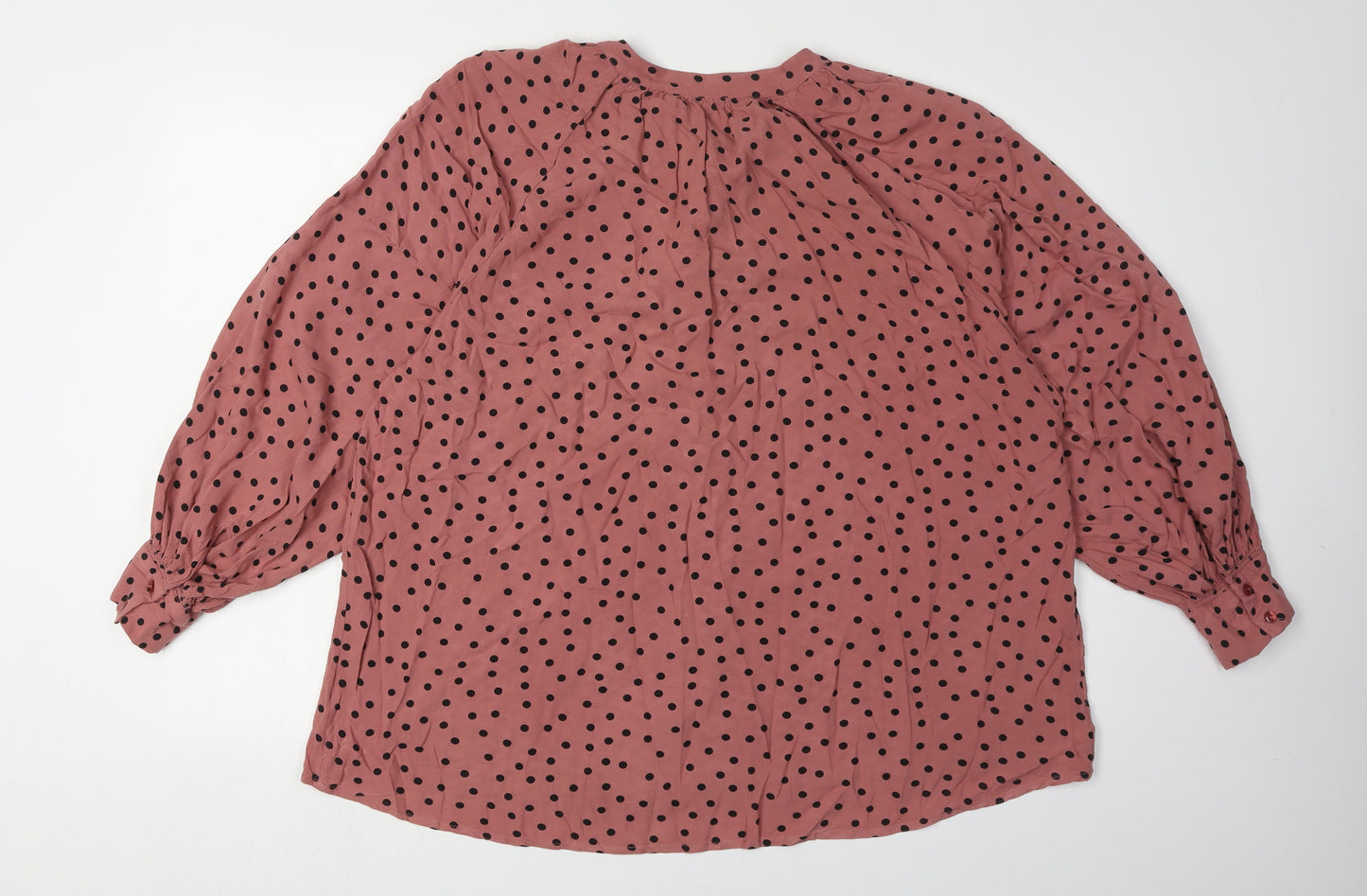 Capsule Pink Polka Dot Blouse for Women, Size 14