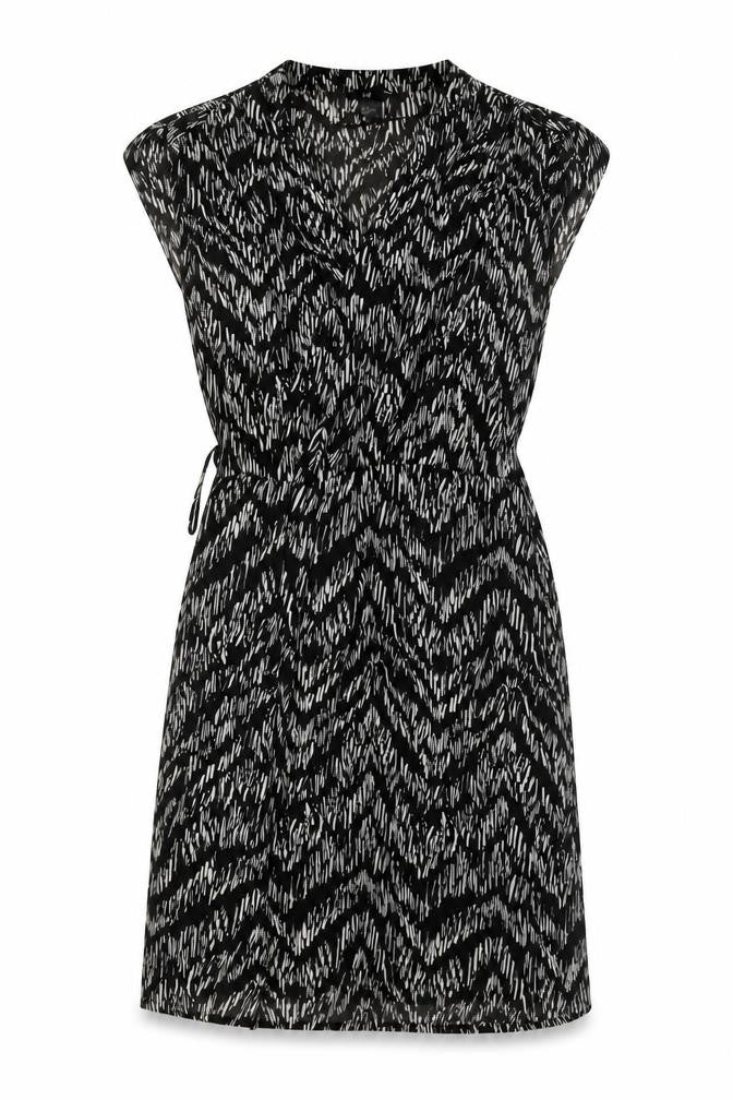 H&M Women's Black Chevron Sleeveless Dress Size 10