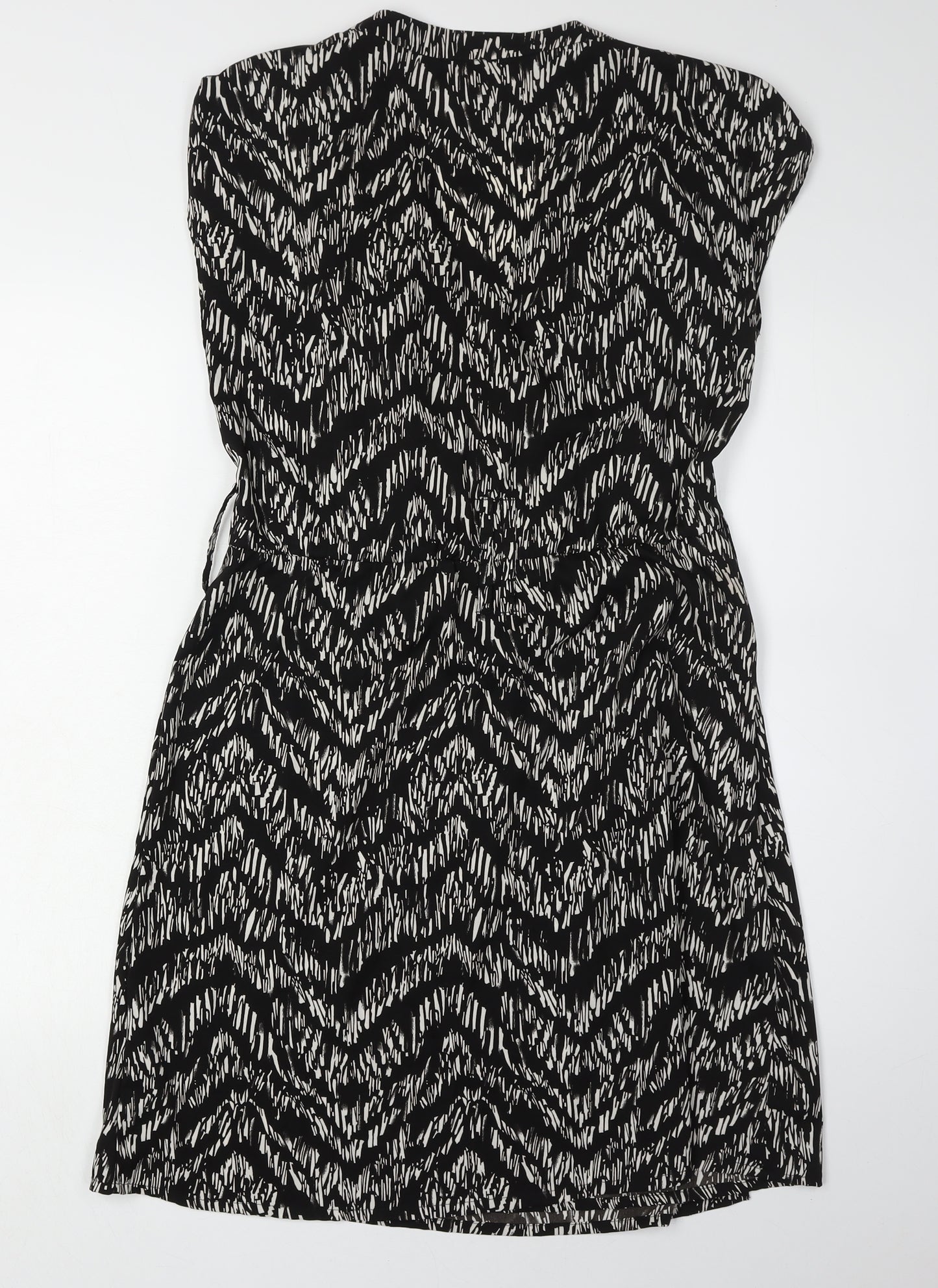H&M Women's Black Chevron Sleeveless Dress Size 10