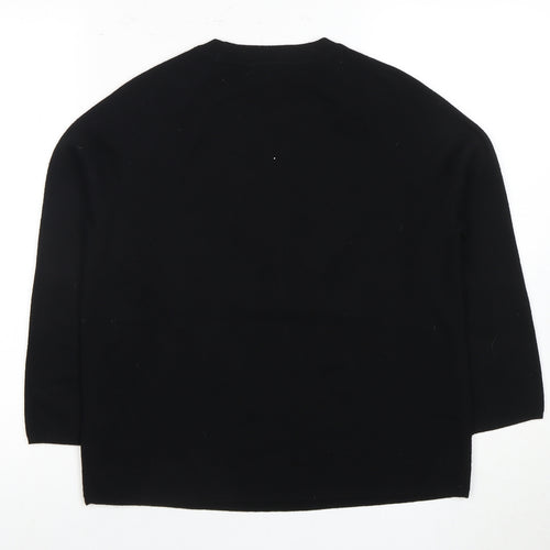 Aubin & Wills Women's Black Beaded Jumper, Size 10