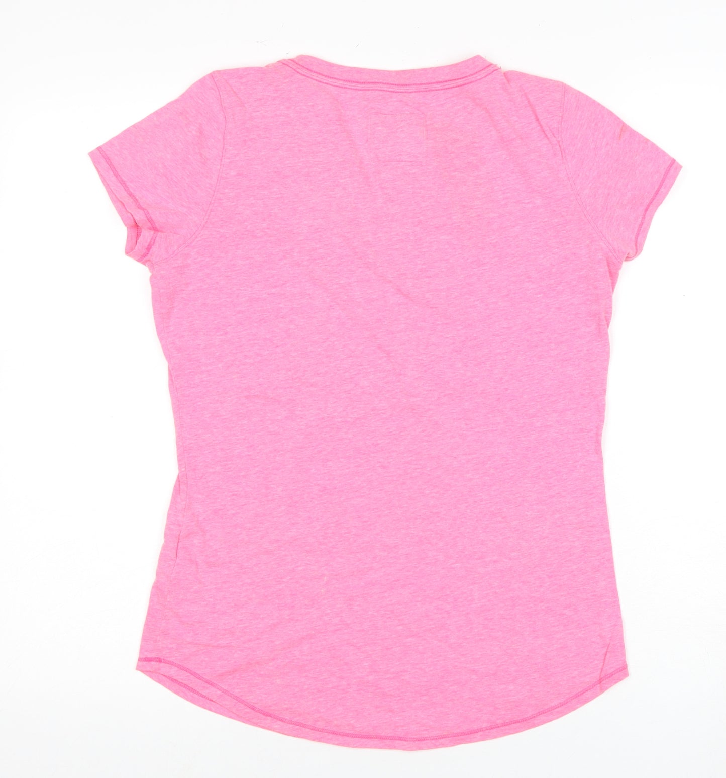 Abercrombie & Fitch Women's Pink T-Shirt, Size M, Embroidered