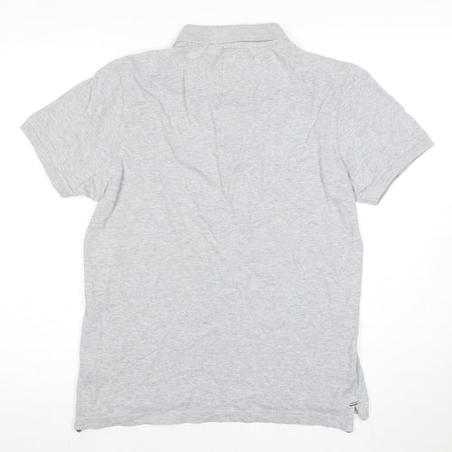 Kangol Men's Grey Polo Shirt M Size with Logo Accent