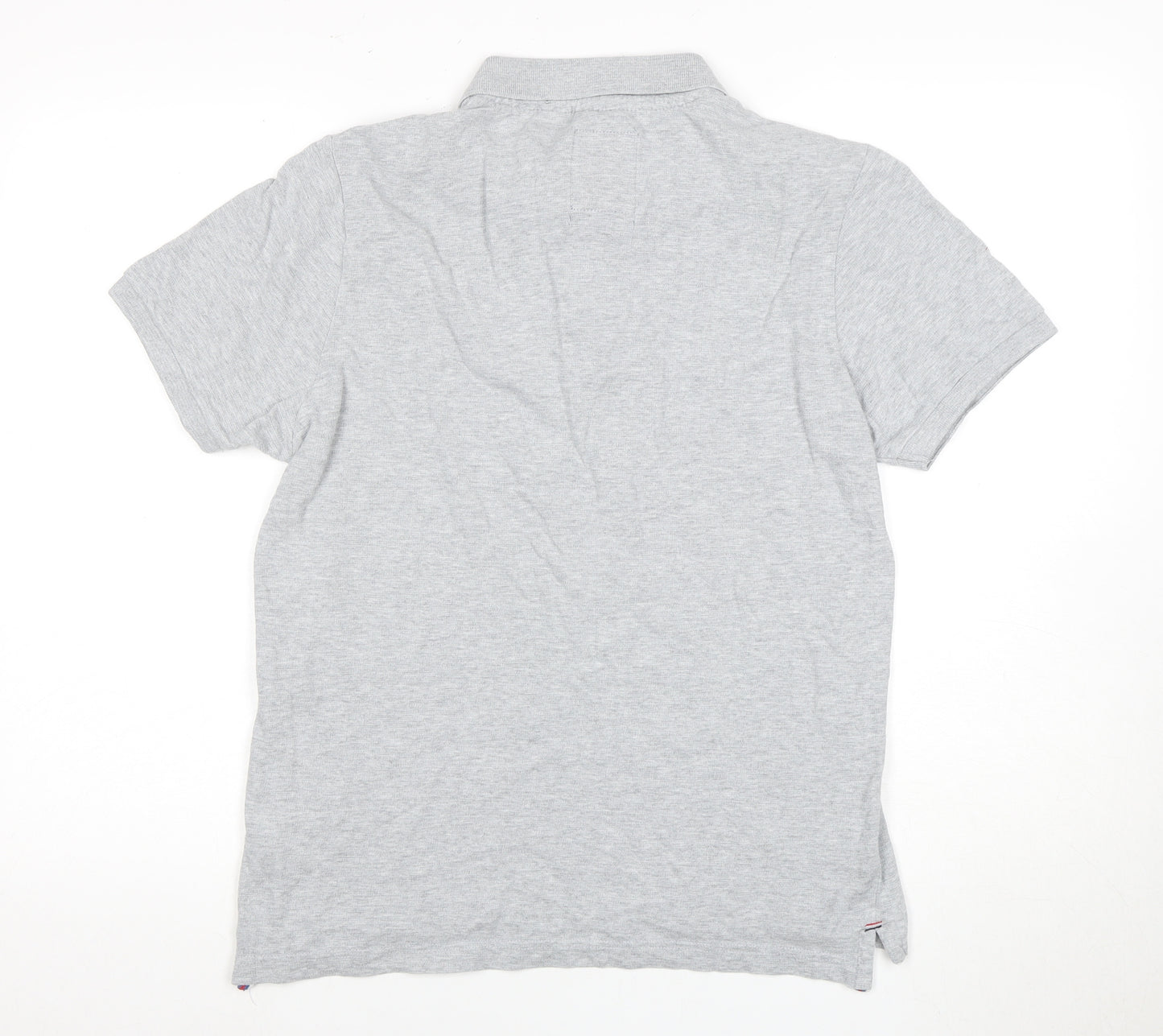 Kangol Men's Grey Polo Shirt M Size with Logo Accent