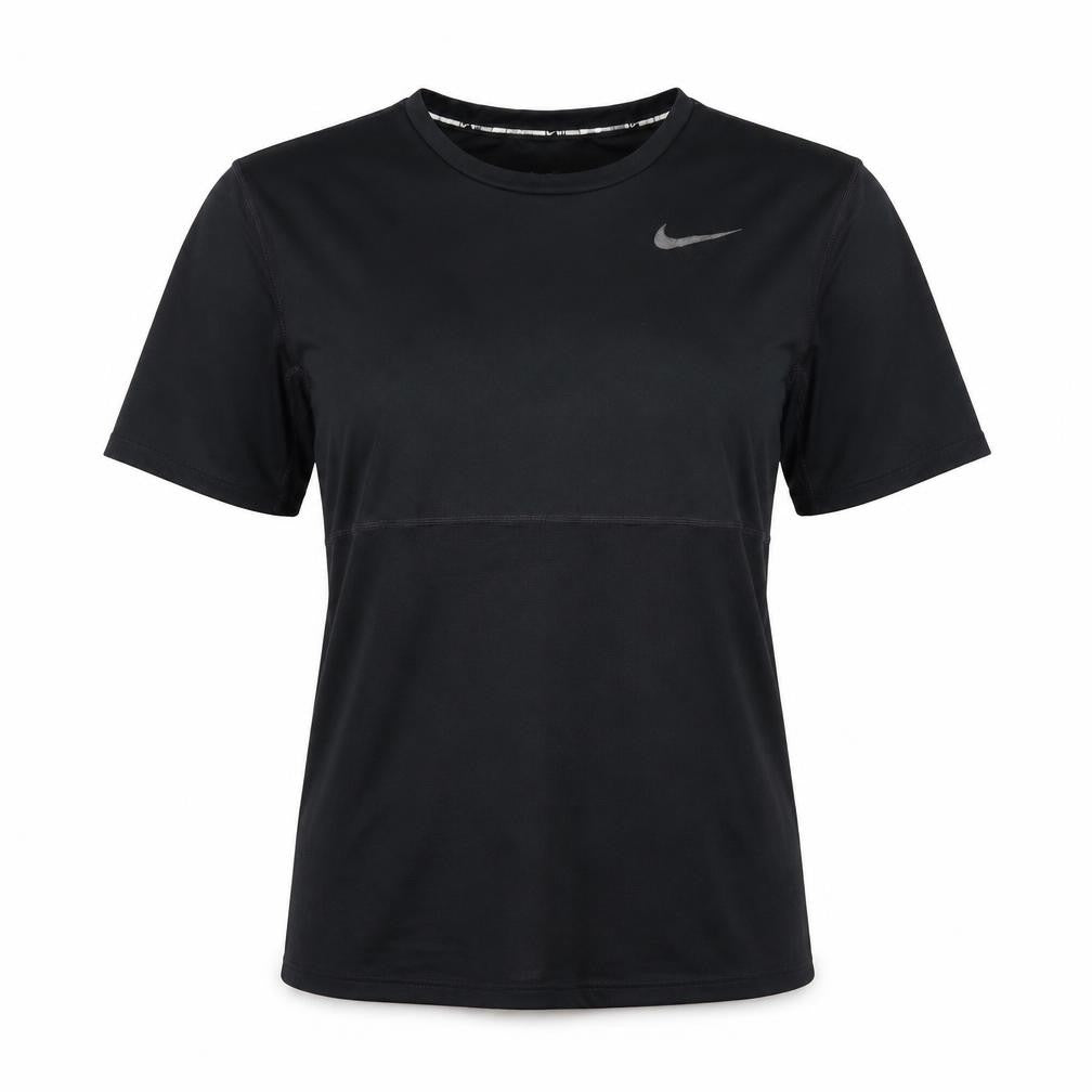 Front view of Nike unisex adults black dri-fit t-shirt m