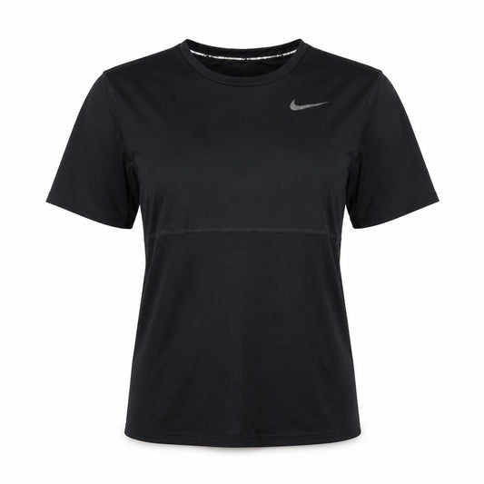 Front view of Nike unisex adults black dri-fit t-shirt m