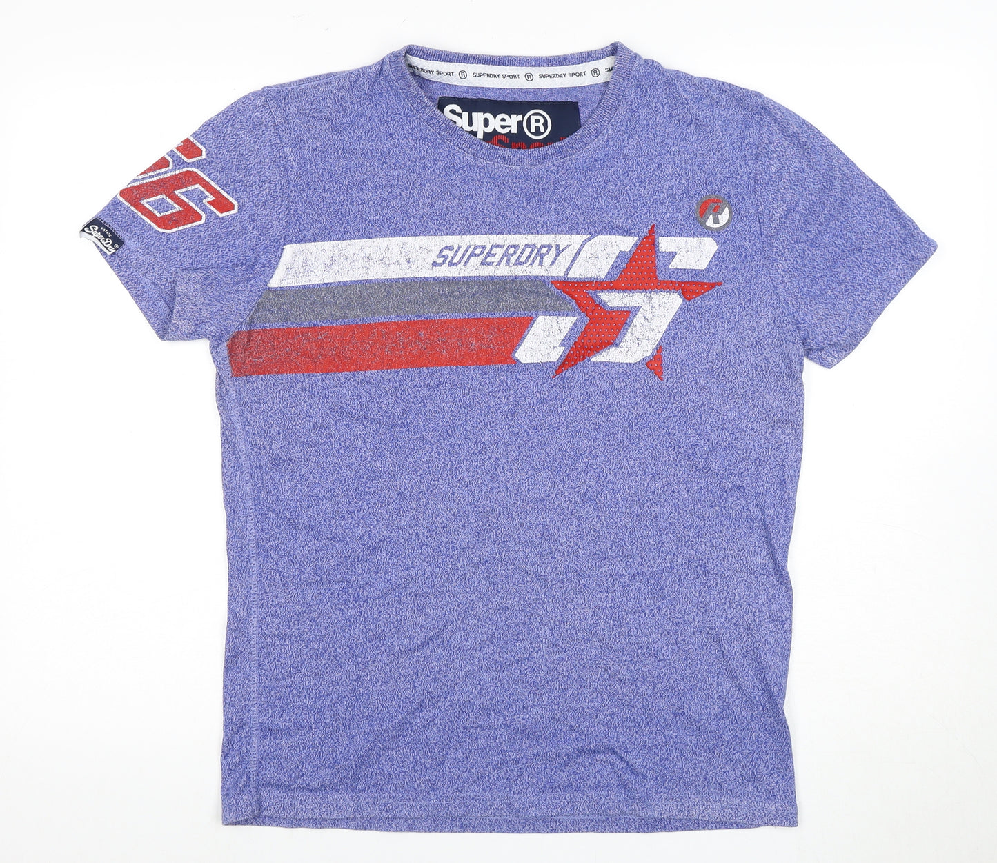 Superdry Men's Blue Graphic Print T-Shirt Medium