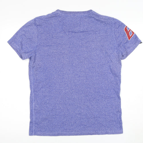 Superdry Men's Blue Graphic Print T-Shirt Medium