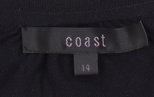 Coast Women's Black Long Sleeve Top Size 14