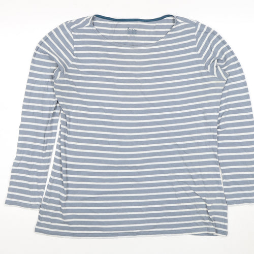 Boden Women's Blue Striped Long Sleeve T-Shirt Size 12