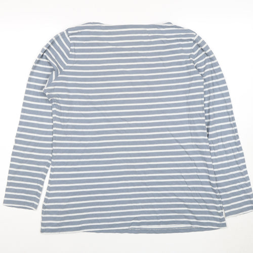 Boden Women's Blue Striped Long Sleeve T-Shirt Size 12