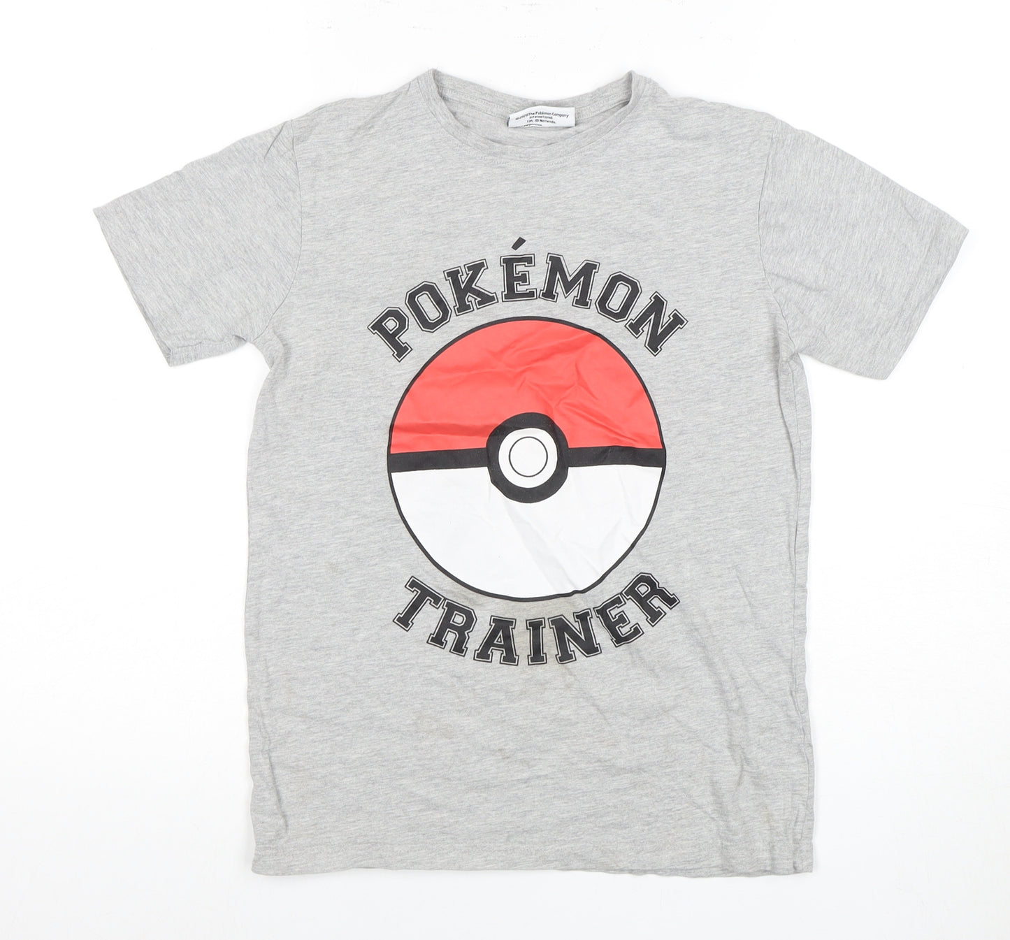 Pop Gear Boys Pokémon T-Shirt Grey 11-12 Years Graphic Tee