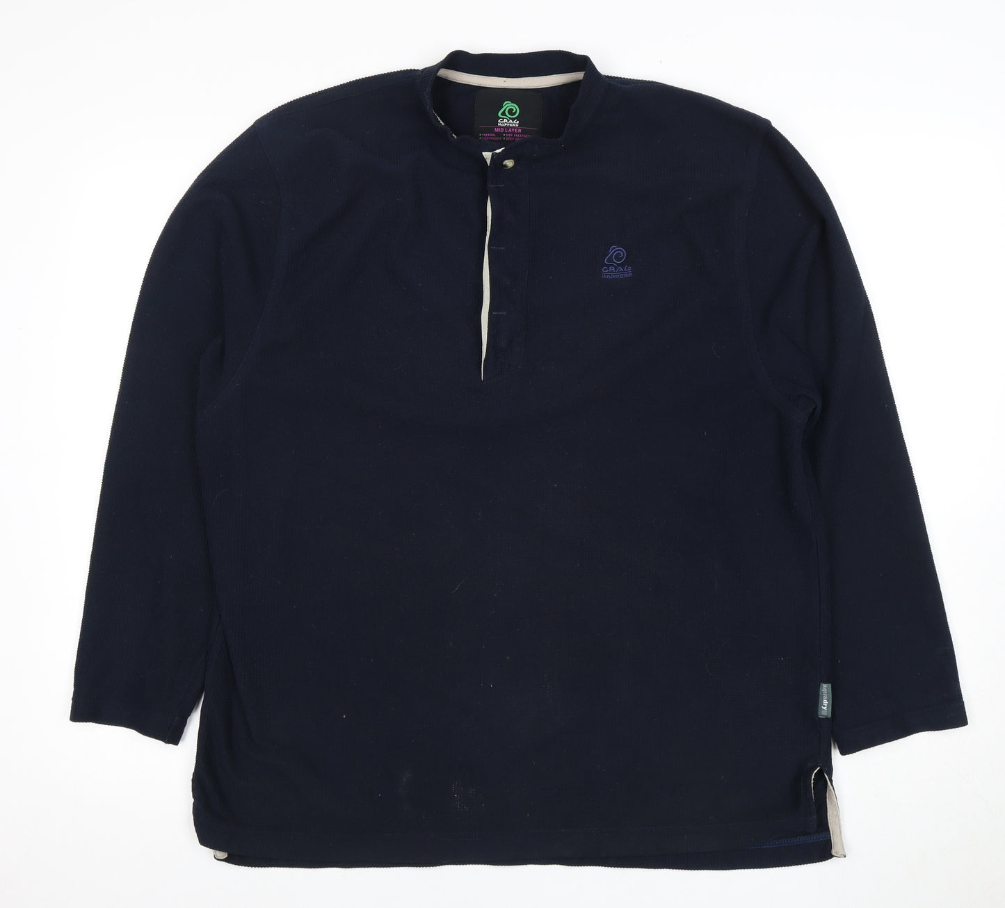 Craghoppers Men's Blue Henley Sweatshirt M