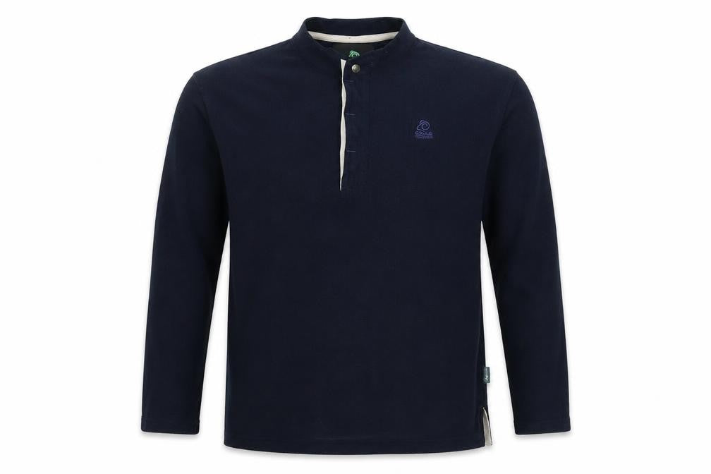 Front view of Craghoppers Men's Blue Henley Sweatshirt M