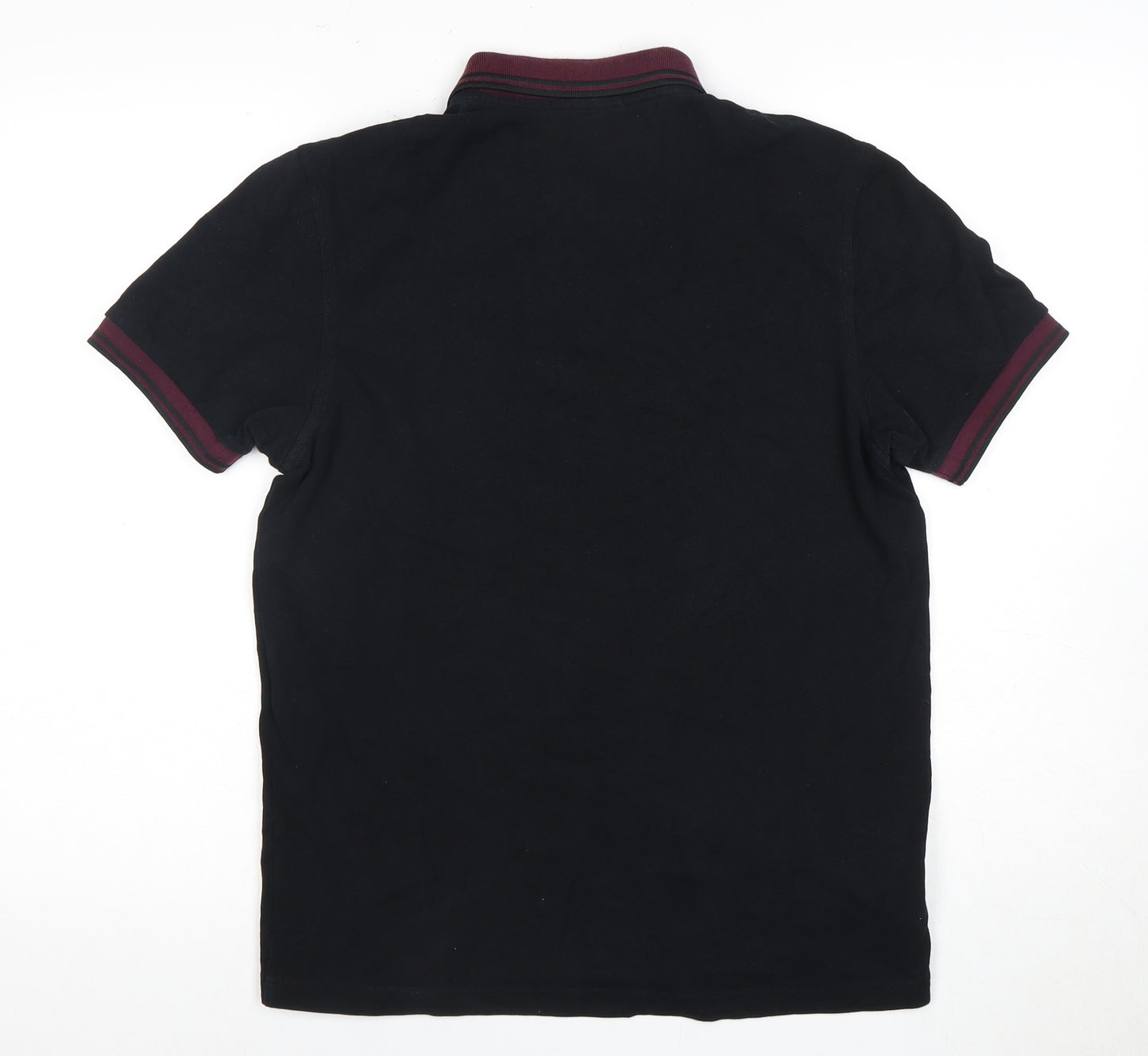 Fred Perry Men's Black Polo M with Logo Accents