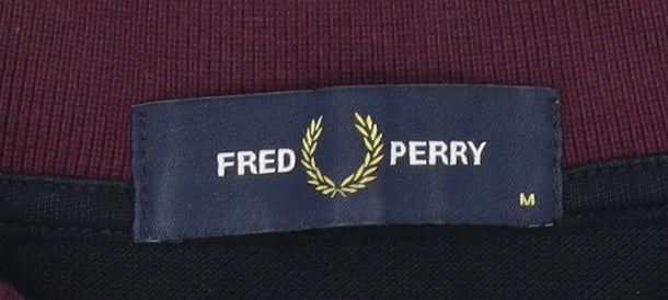 Fred Perry Men's Black Polo M with Logo Accents