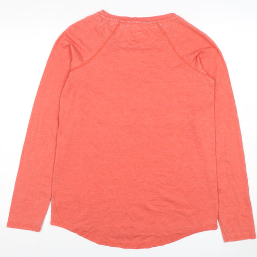 Next Women Orange California Print Long Sleeve T-Shirt, Size 8