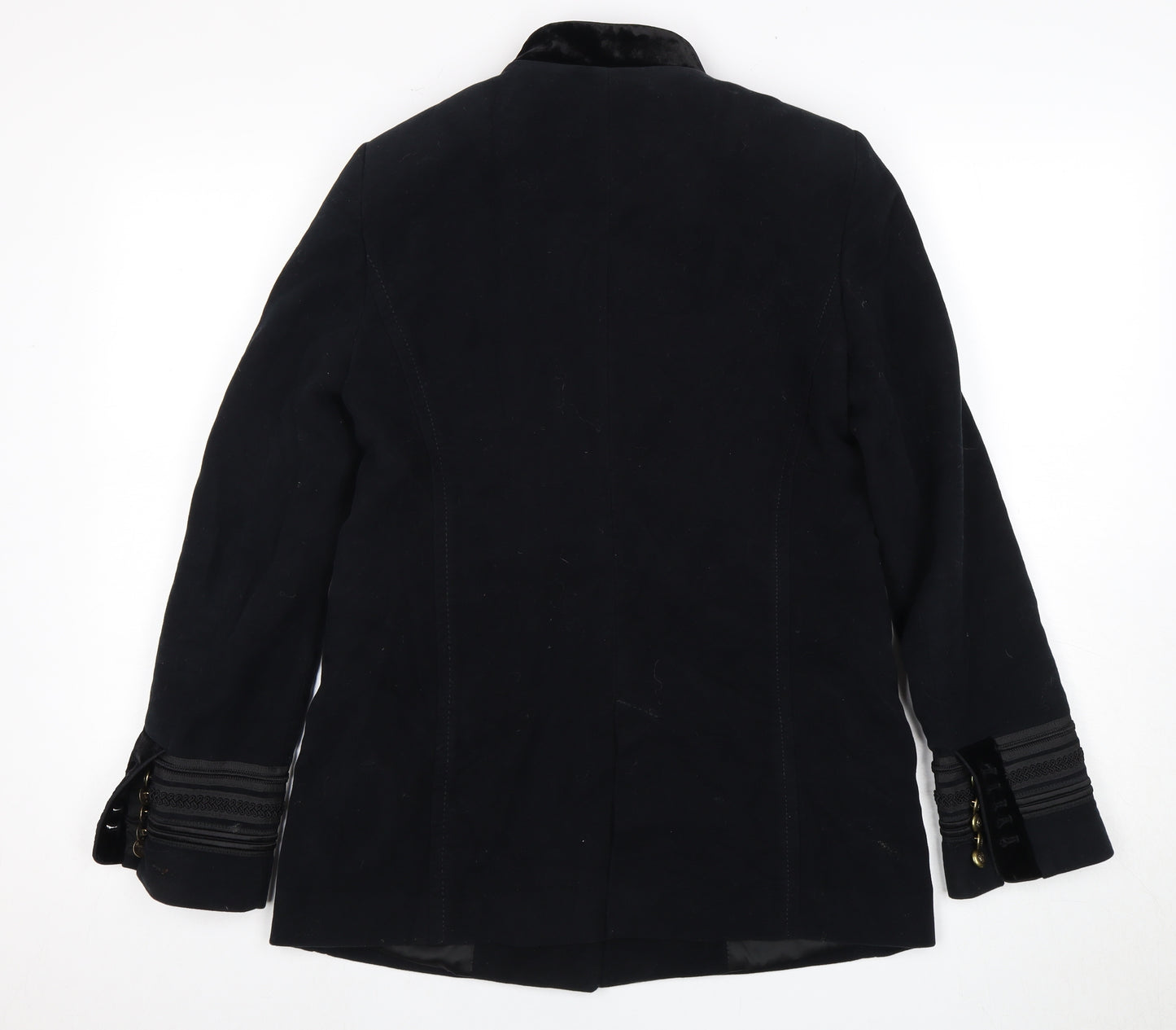 Zara Women's Black Military Jacket Size 10