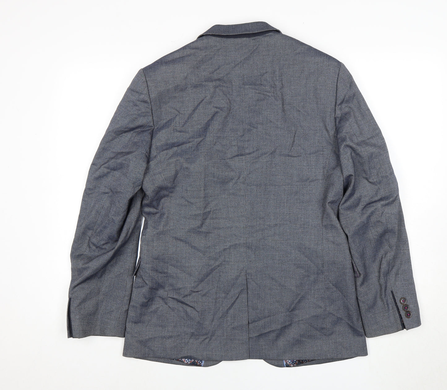Ted Baker Men's Grey Blazer Size 3 Regular Fit Jacket