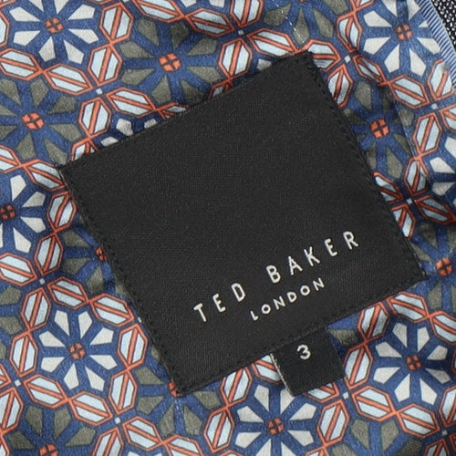 Ted Baker Men's Grey Blazer Size 3 Regular Fit Jacket