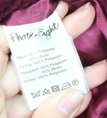 Phase Eight Women's Red Coat Size 14 with Buttons