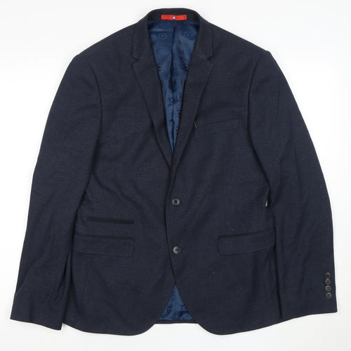 Lambretta Men's Slim Fit Blue Blazer 38 Short Jacket