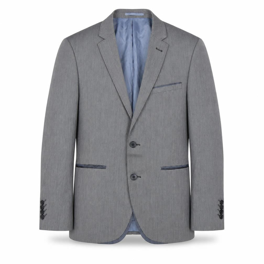 Front view of ONESIX5IVE5IVE Men's Grey Slim Fit Blazer 38S Jacket
