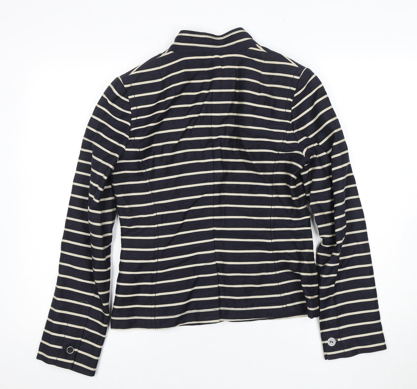 Banana Republic Women's Striped Blazer - Black, Size 8