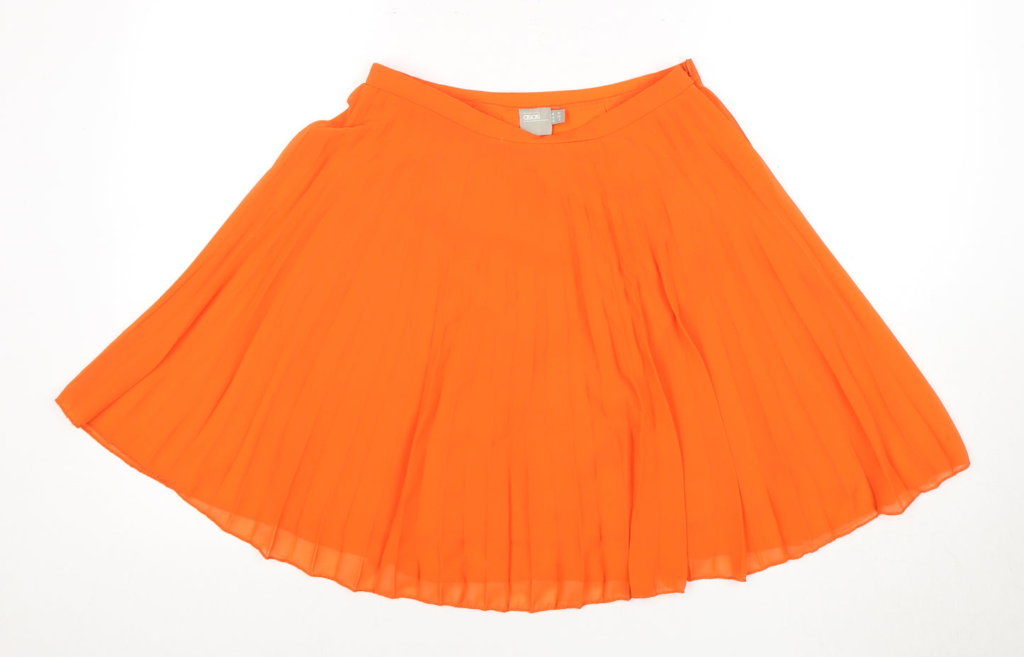 ASOS Women's Orange Pleated Skirt Size 10