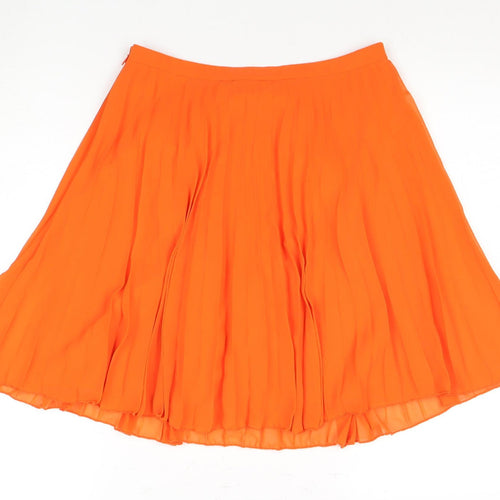 ASOS Women's Orange Pleated Skirt Size 10