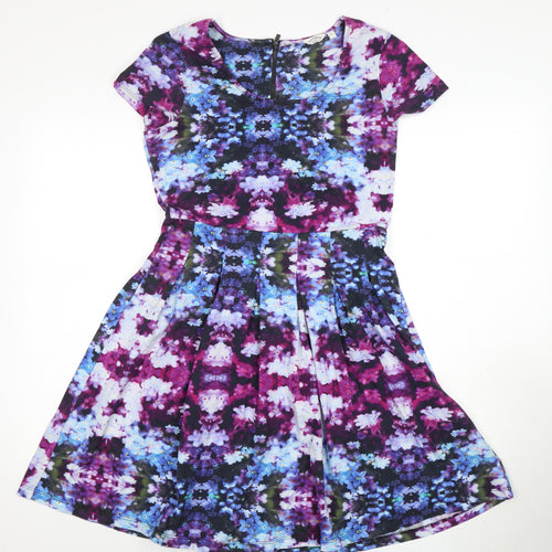 FatFace Women's Multicoloured Fit & Flare Dress, Size 12