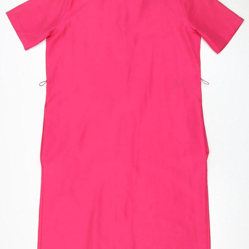 St Michael Women's Pink Long Collared Dress