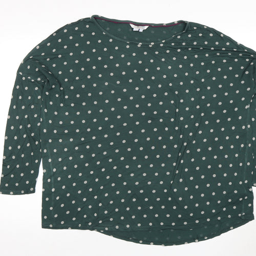 Boden Women's Green Polka Dot Blouse, Size 18, Long Sleeve