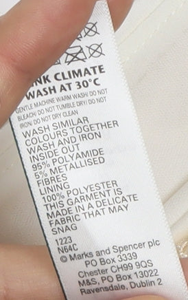 Marks and Spencer Women's Beige Sequin Tank, Size 24