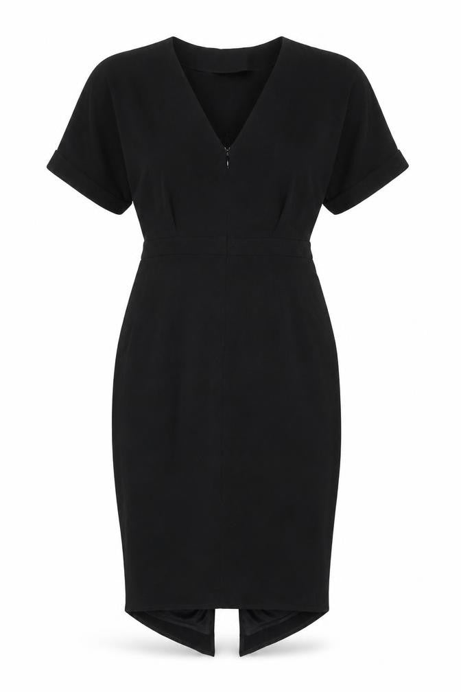 Front view of ASOS Women's Black Pencil Dress, size 12