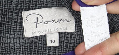 Poem by Oliver Bonas Grey Sheath Dress, Size 10