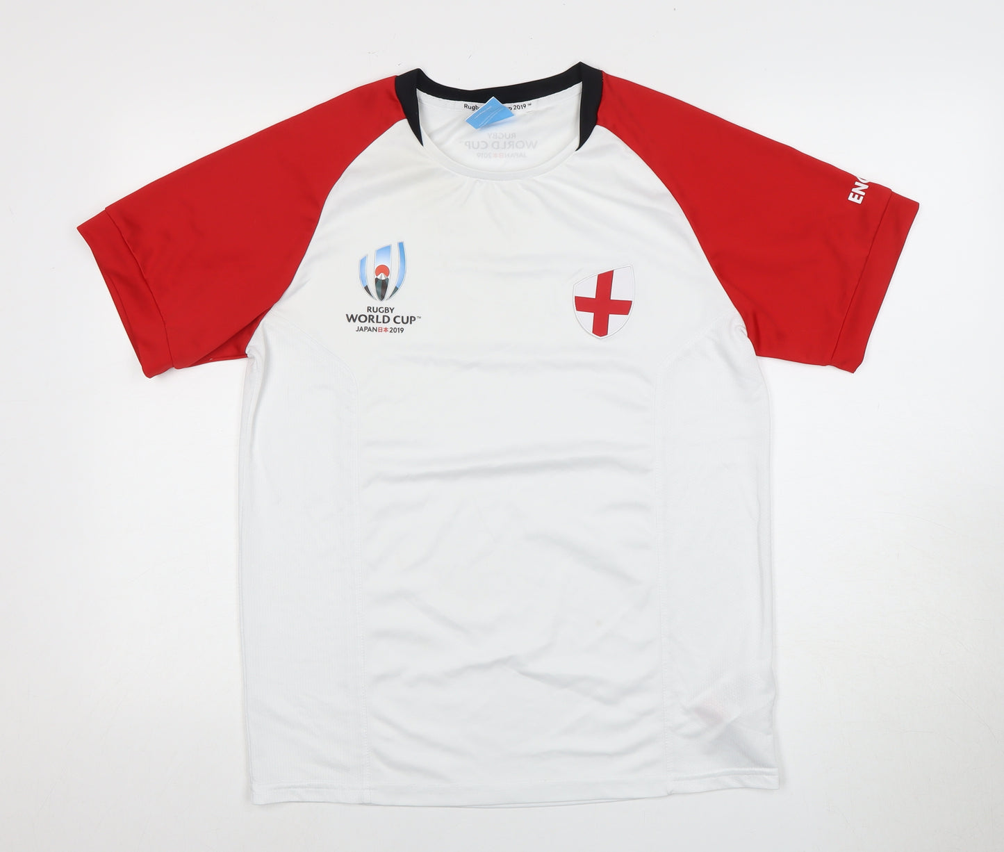 Men's Rugby World Cup T-Shirt, S, White/Red