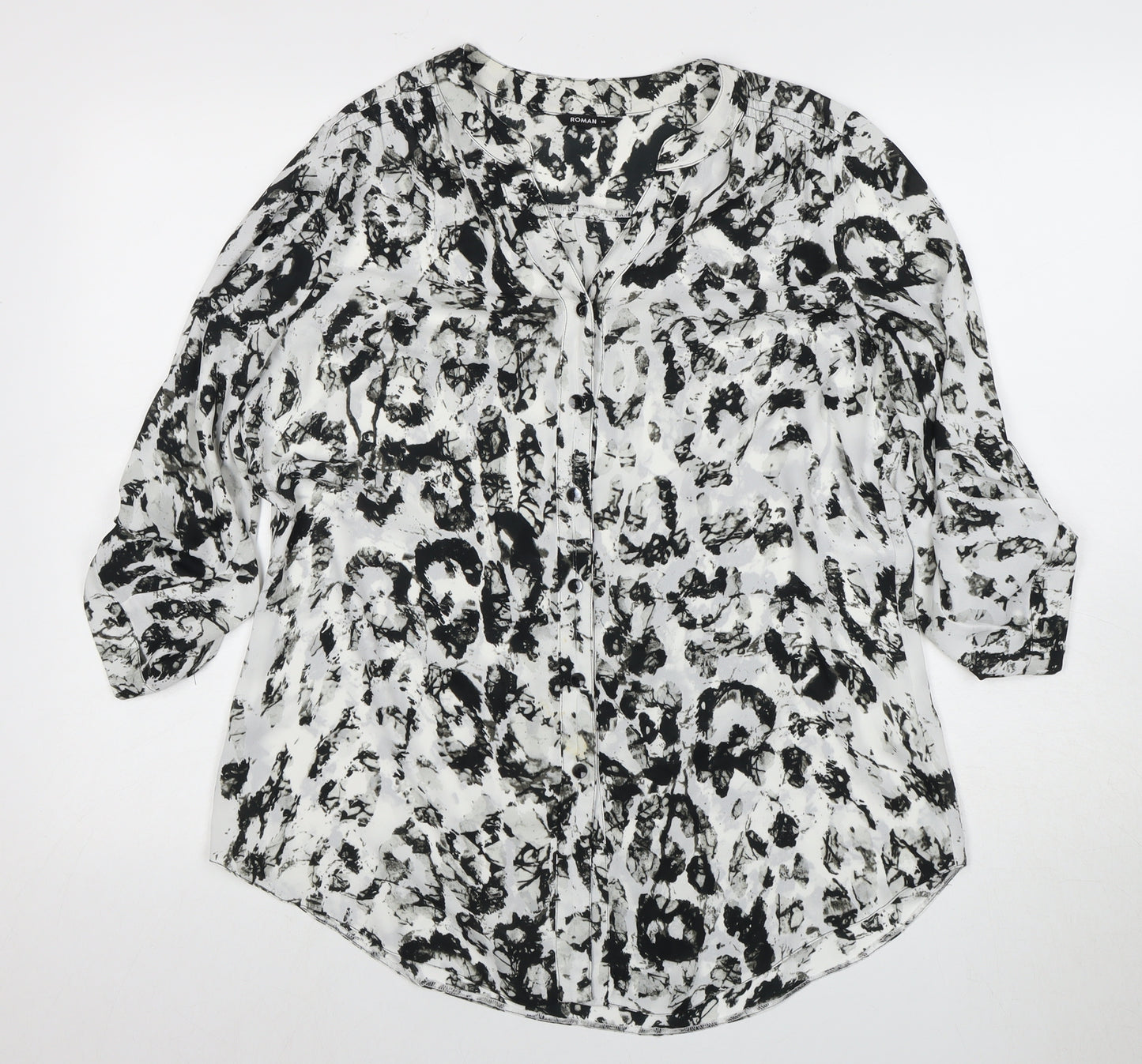 Roman Women's Multicoloured Animal Print Blouse Size 14