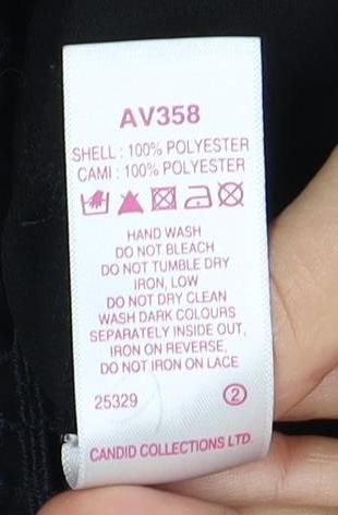 Simply Be Women's Black Plus Size 3/4 Sleeve Blouse