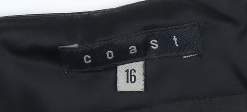 Coast Women's Black Flare Skirt Size 16 Formal Zip